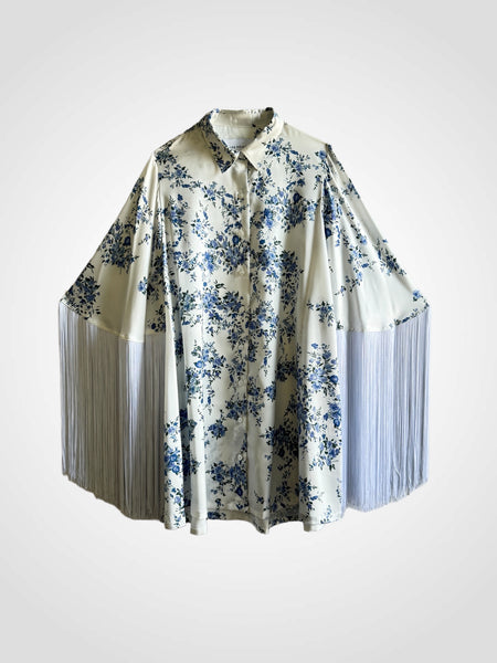 シェリエ sheller fringe stripe shirt dress fringe stripe shirt dress – shéller / シェリエ