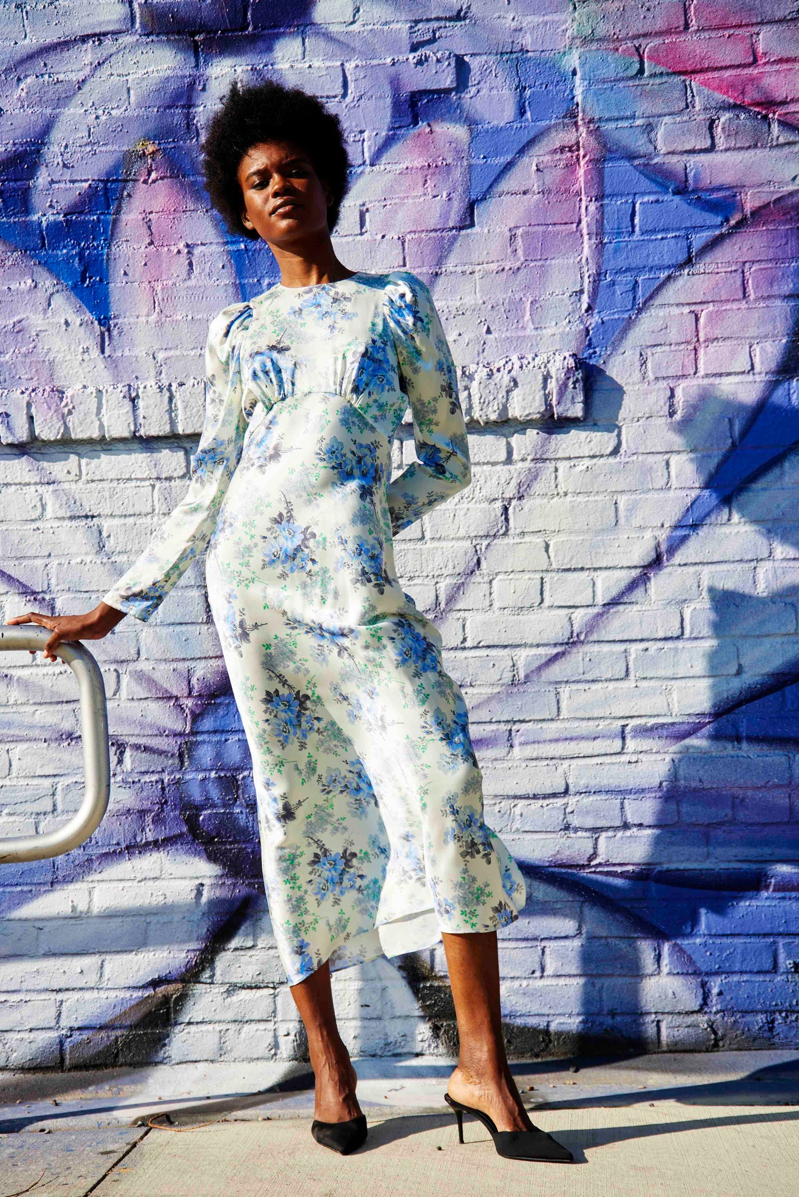 PLEATED SLEEVE BIAS DRESS – Les Rêveries